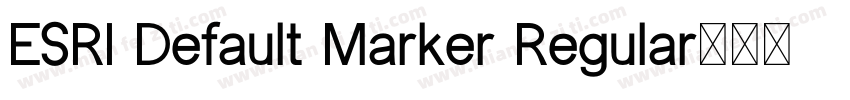 ESRI Default Marker Regular字体转换